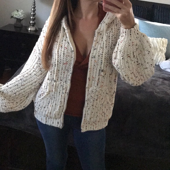 ❄️LAST1️⃣🆕Chenille Confetti Zip Front Hoodie - Picture 7 of 8